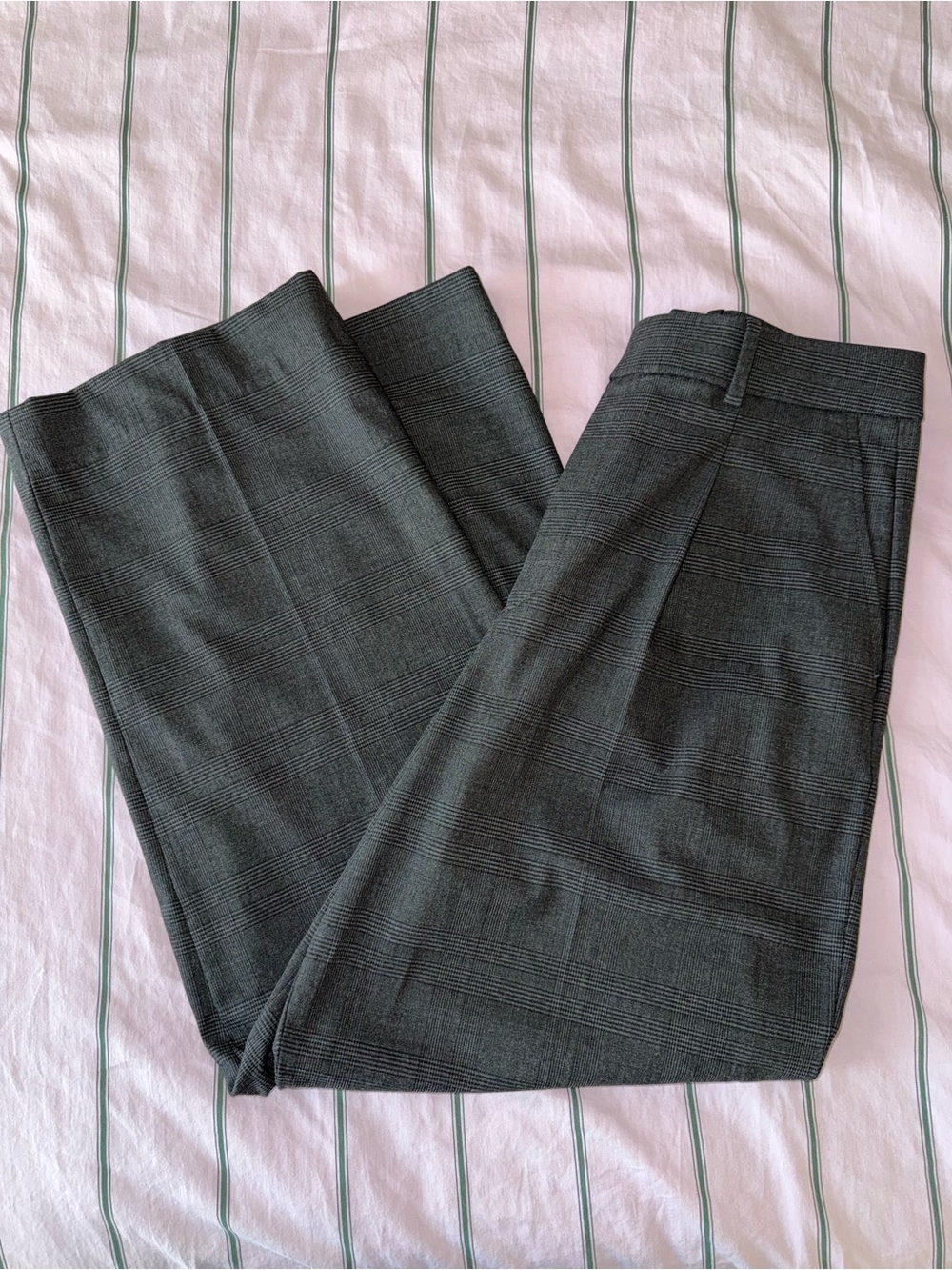 H&M Dark Gray Glen Plaid Dress Pants
